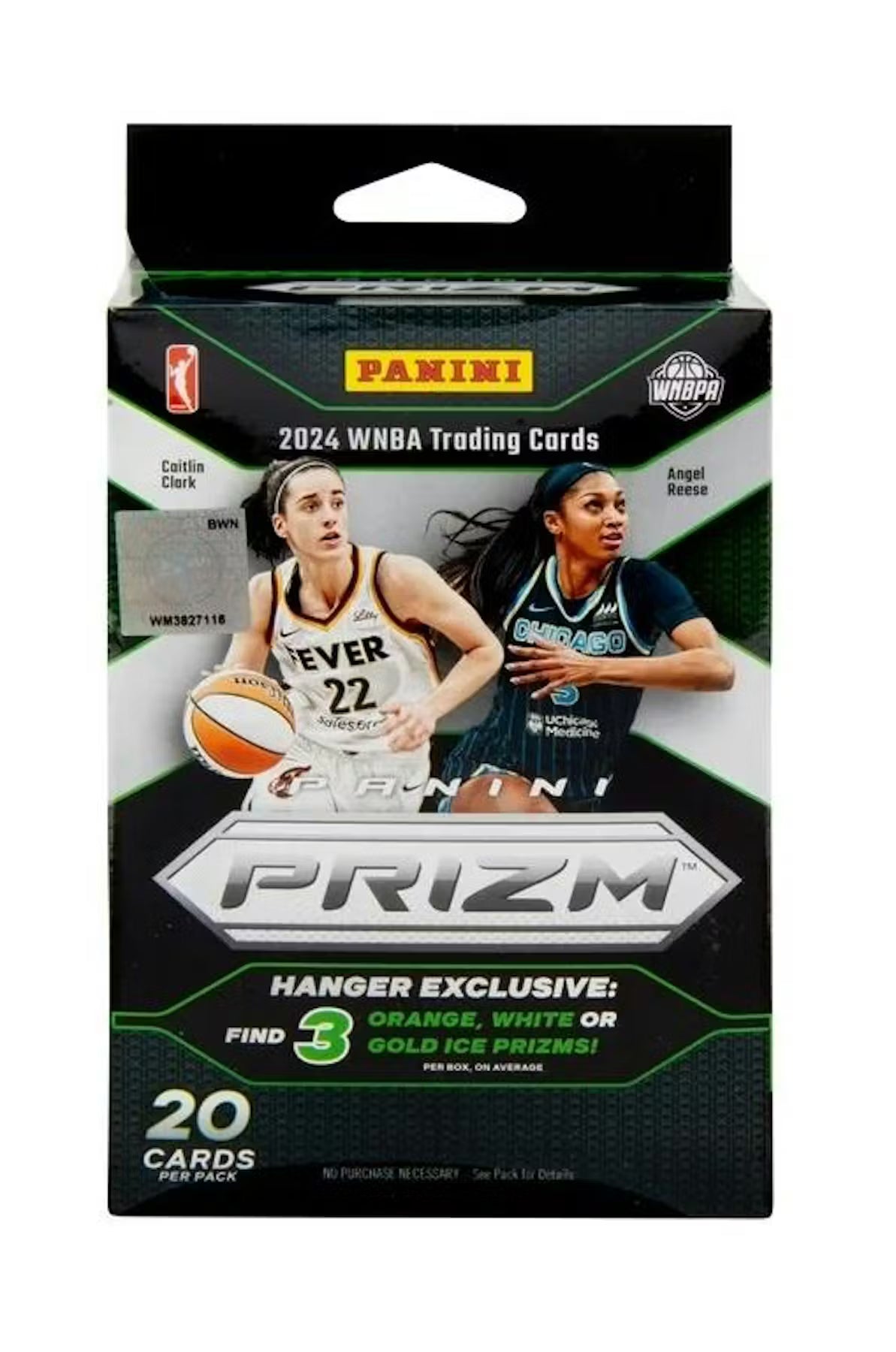 2024 WNBA Panini Prizm Basketball Hanger Box (Orange, White or Gold Ice Prizms)
