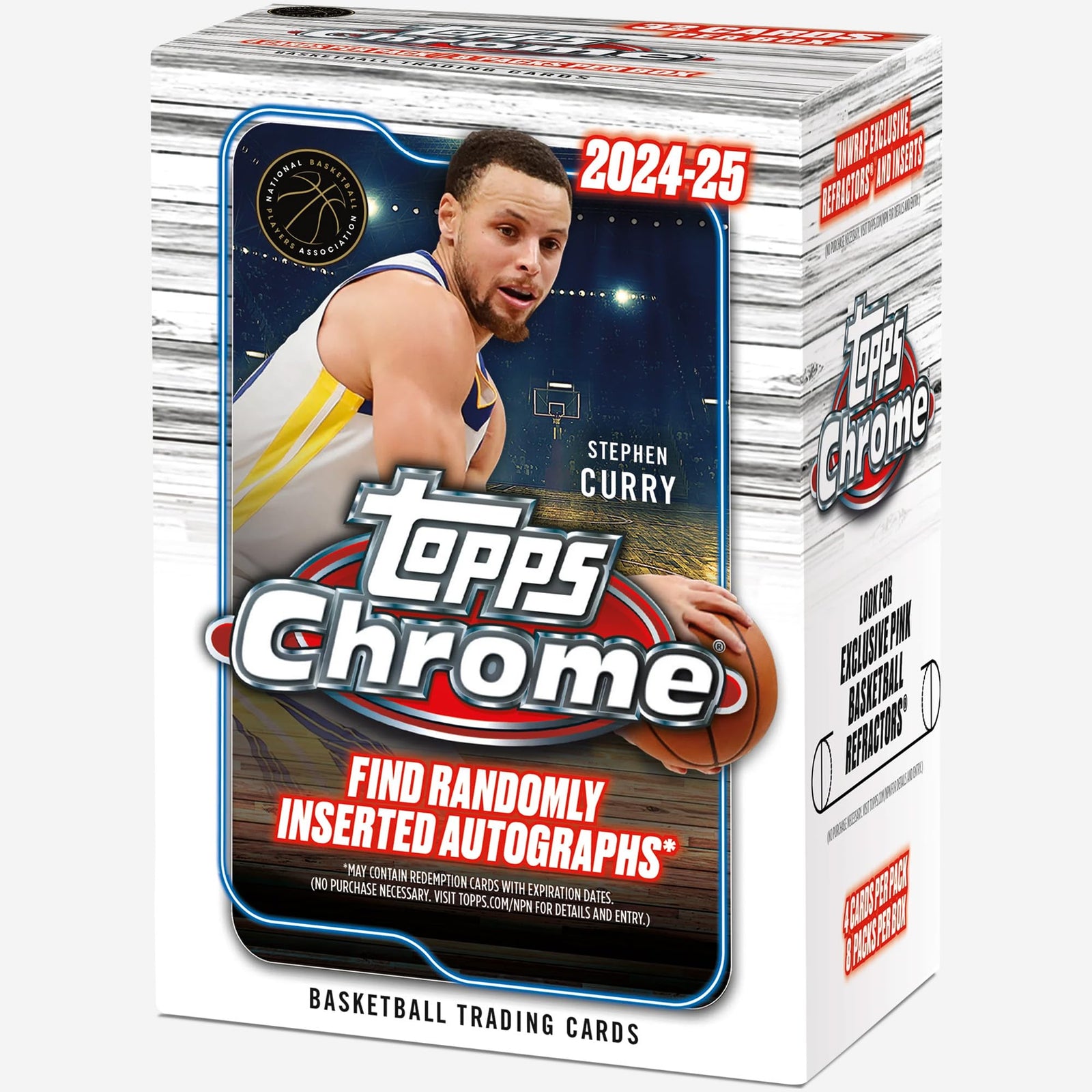 2024-25 NBA Topps Chrome Basketball Blaster Box (Pink Refractors)