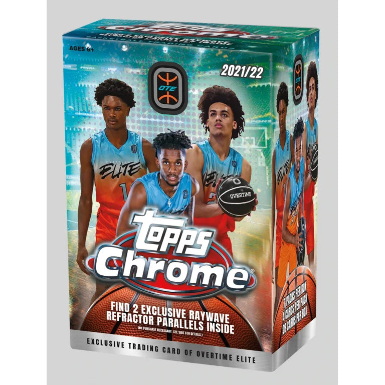 2021-22 NBA Topps Chrome Basketball Blaster Box (Raywave Refractor Parallels)