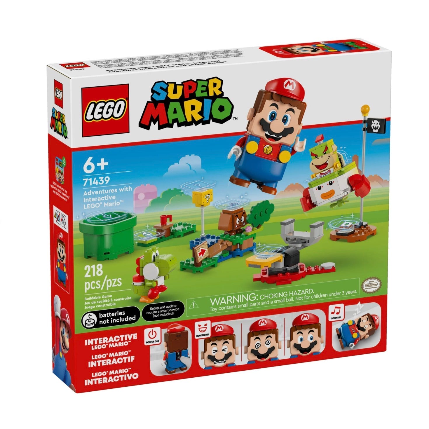 LEGO 71439 Super Mario Adventures with Interactive LEGO Mario, Vehicle Mario Playset, Yoshi and Nintendo Toy