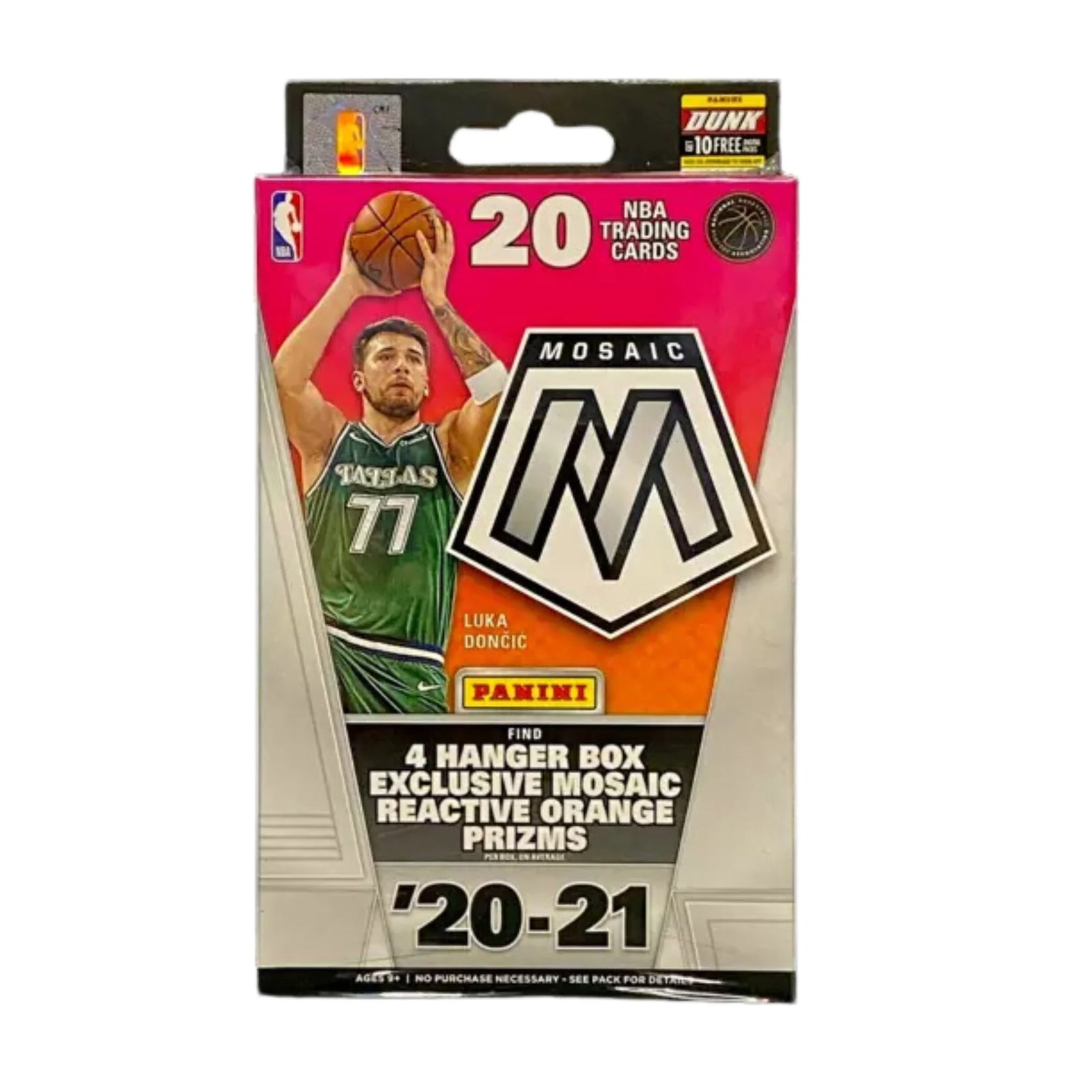 2020-21 NBA Panini Mosaic Basketball Hanger Box (Reactive Orange Prizms) C1