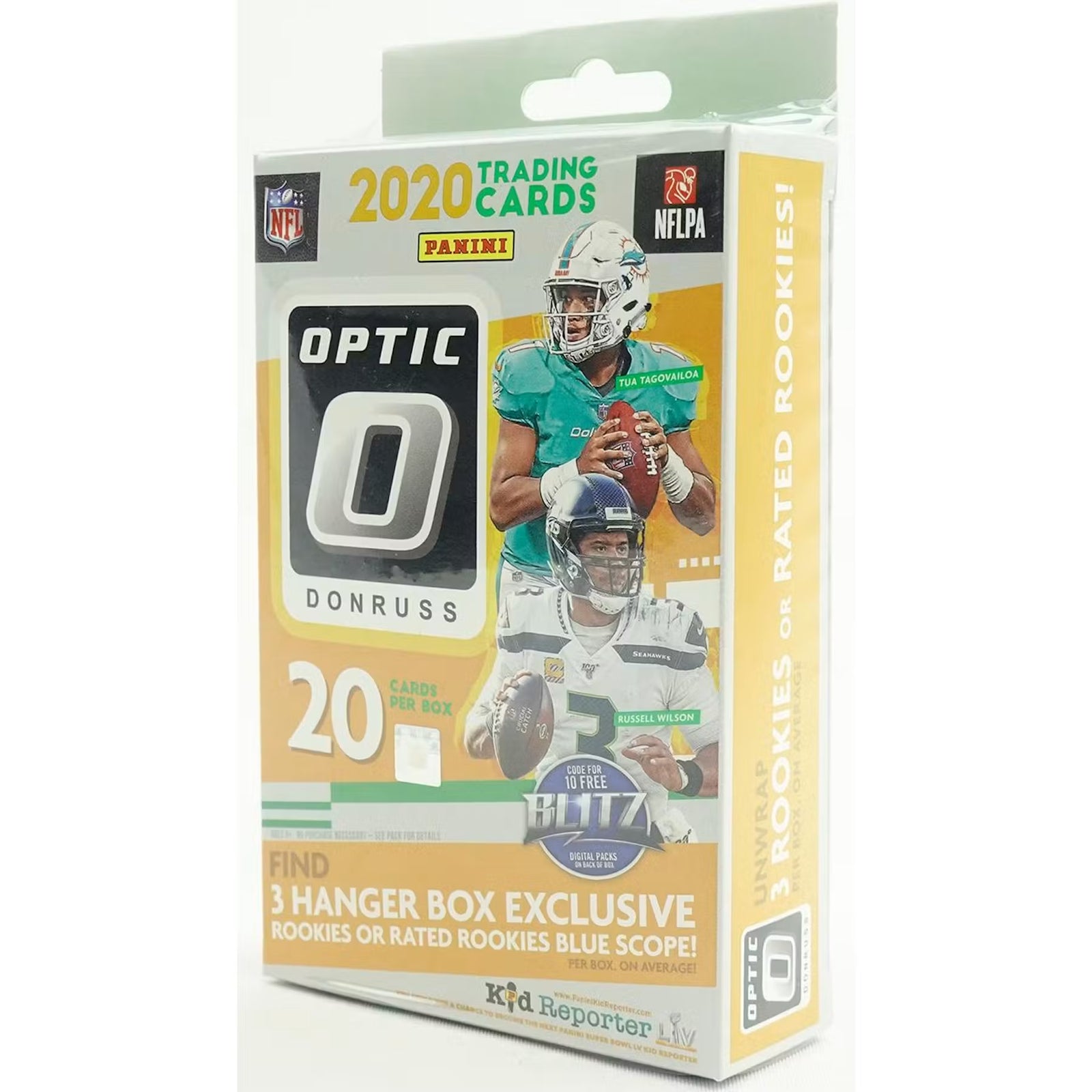 2020 NFL Panini Donruss Optic Football Hanger Box (Rated Rookie Blue Scope)