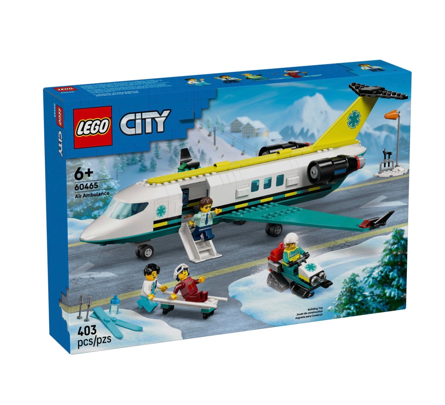 LEGO CITY 60465 Air Ambulance Emergency Airplane Building Set