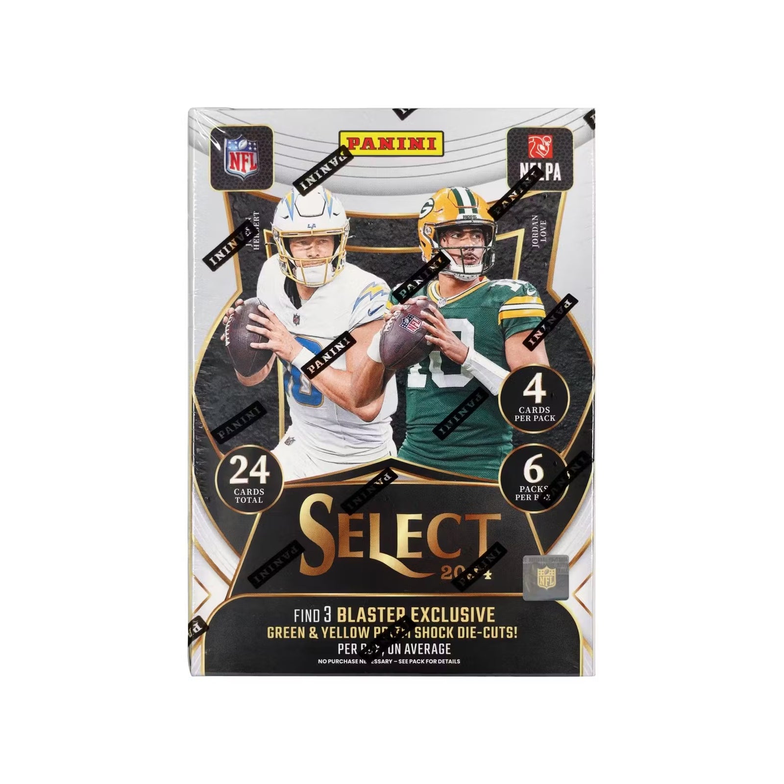 2024 NFL Panini Select Football Blaster Box (Green & Yellow Prizm Shock Die-Cuts)