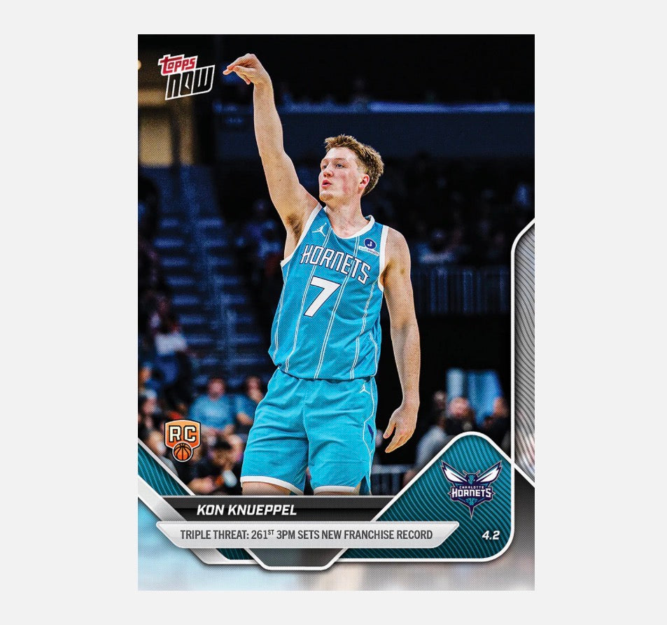 Kon Knueppel 2025-26 NBA Topps NOW Rookie RC Triple Threat #239