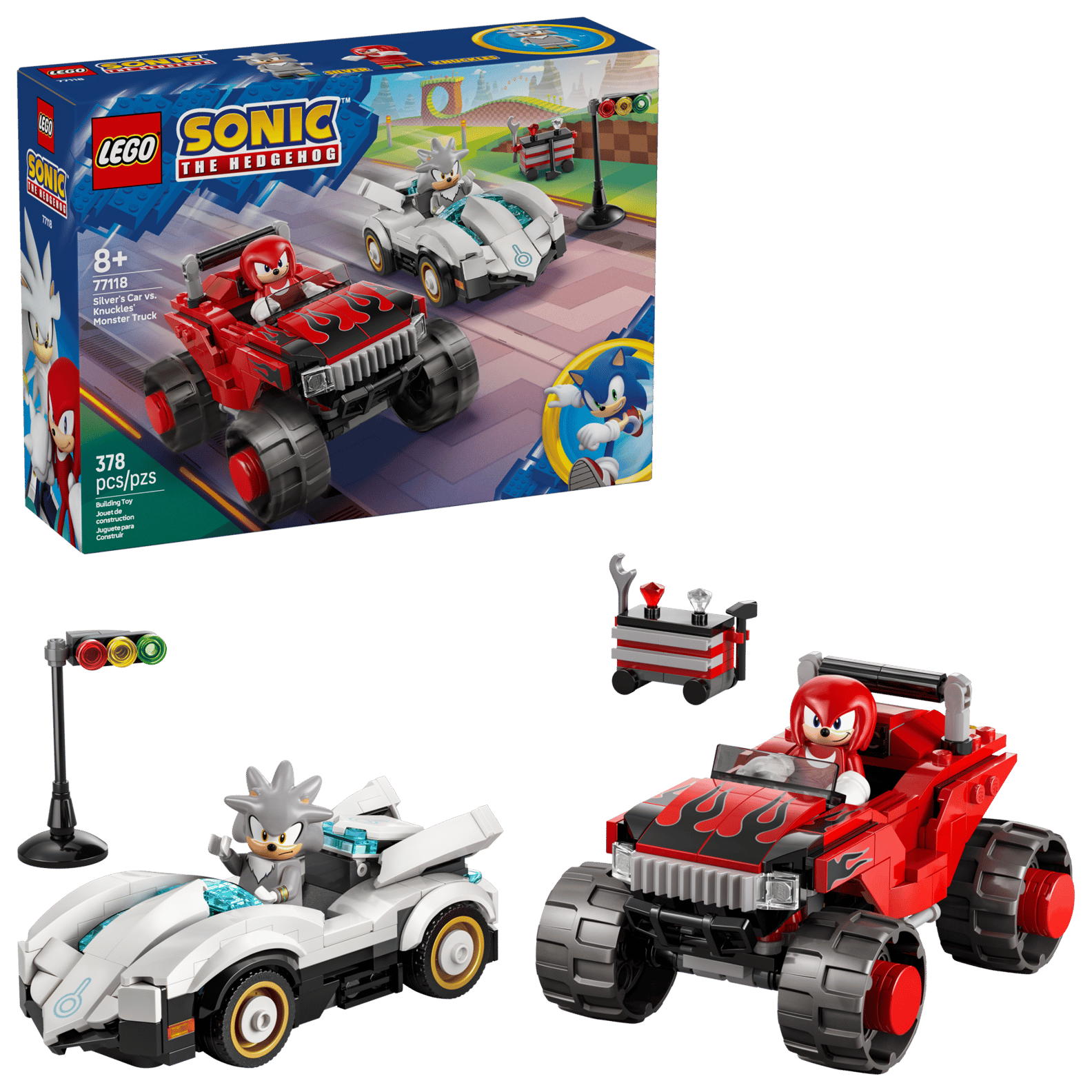 LEGO Sonic 77118 Silver’s Car vs. Knuckles’ Monster Truck