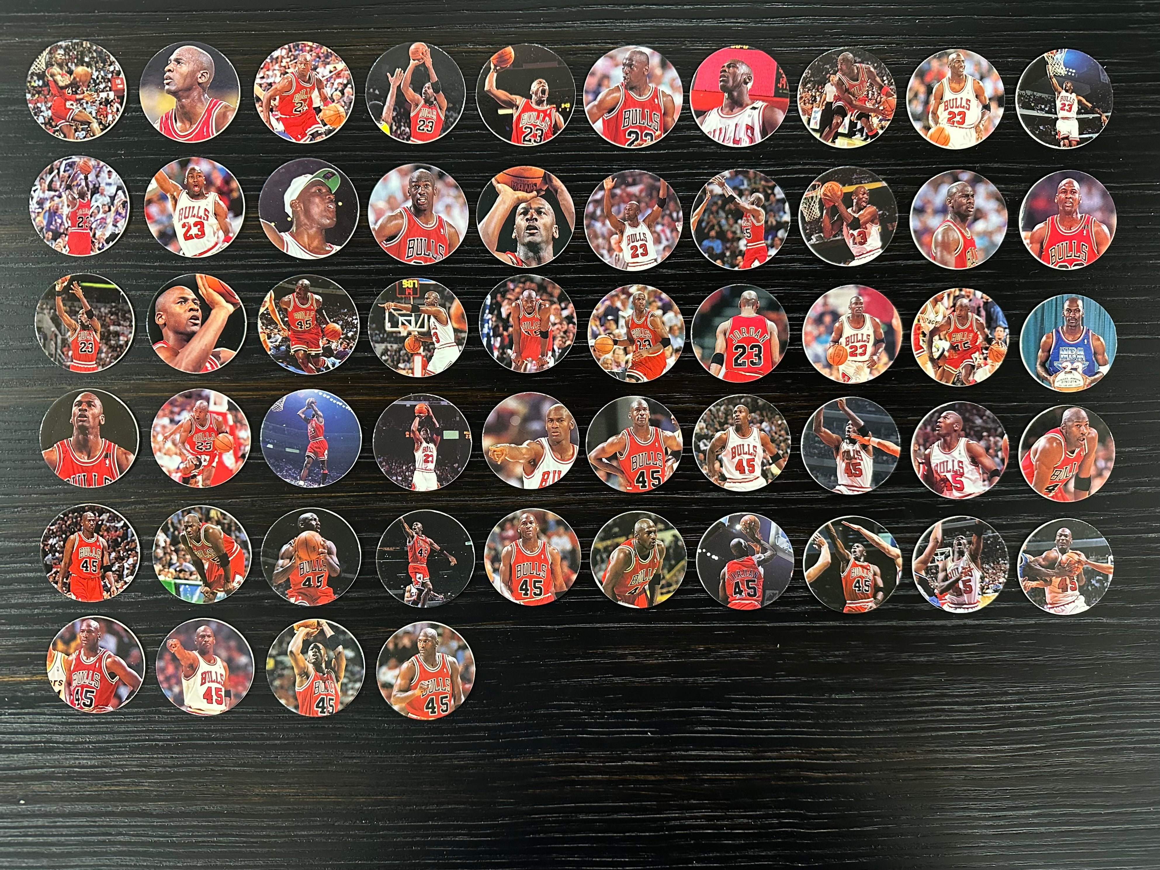 Upper Deck 1995 Michael Jordan Complete Set of 54 Pog Milk Caps