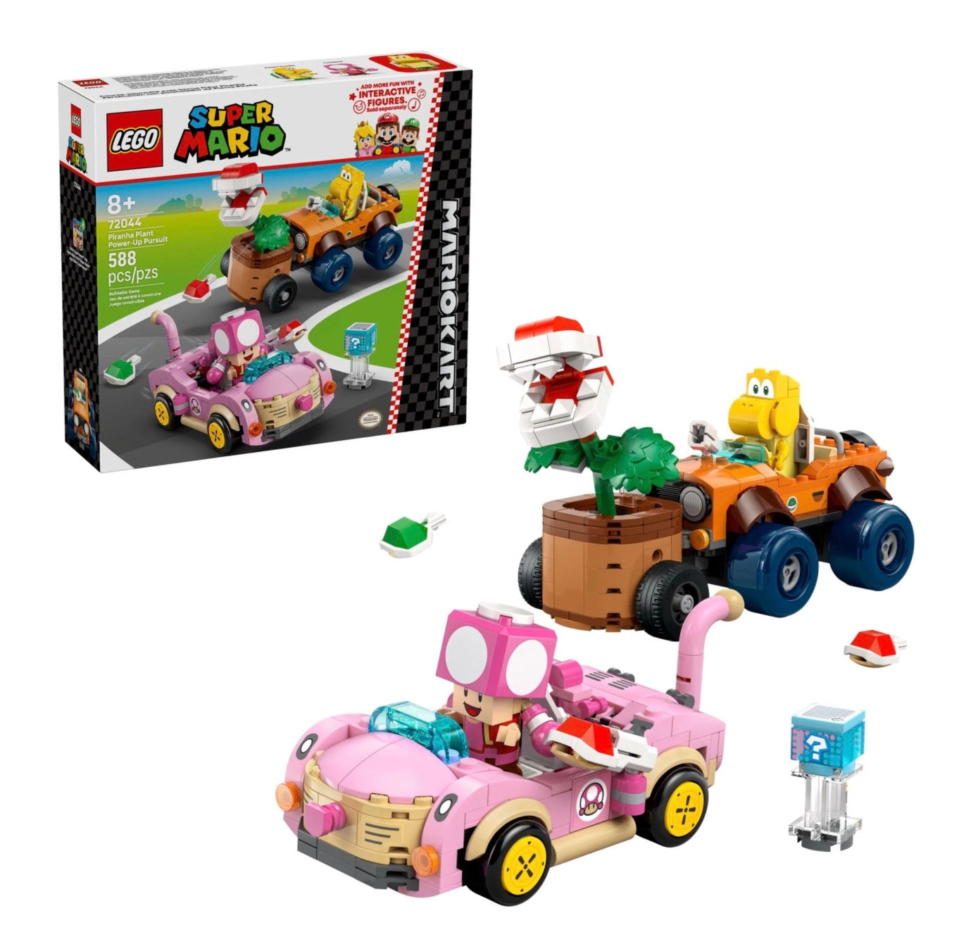LEGO 72044 Super Mario Mario Kart – Piranha Plant Power-Up Pursuit Buildable Game Set