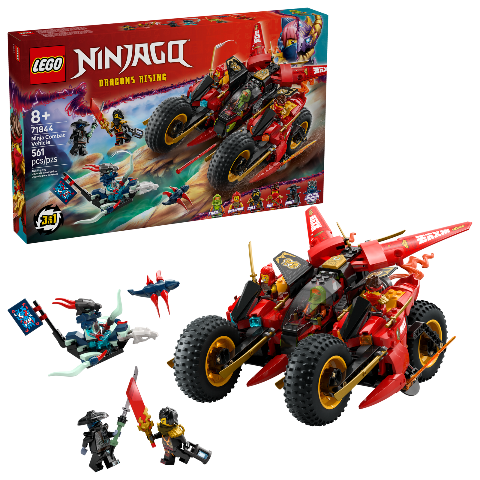 LEGO 71844 Ninjago Ninja Combat Vehicle Dragons Rising