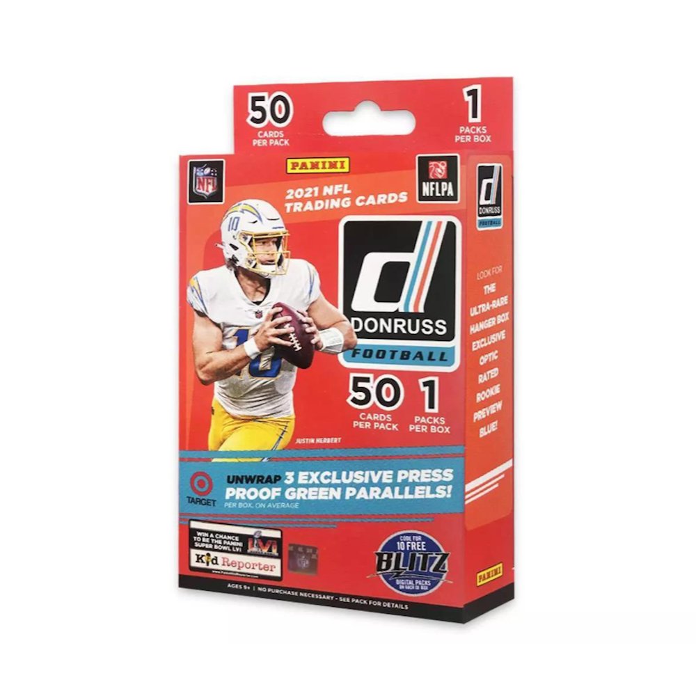 2021 NFL Panini Donruss Football Hanger Box (Press Proof Green Parallels) C1