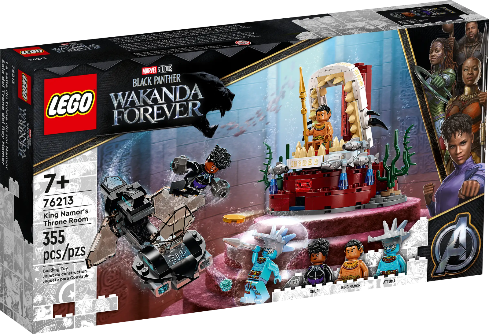 LEGO 76213 Marvel Studios King Namor’s Throne Room Black Panther Wakanda Forever