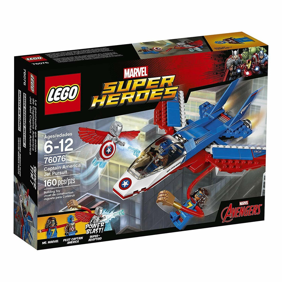 LEGO 76076 Marvel Super Heroes Captain America Jet Pursuit Avengers