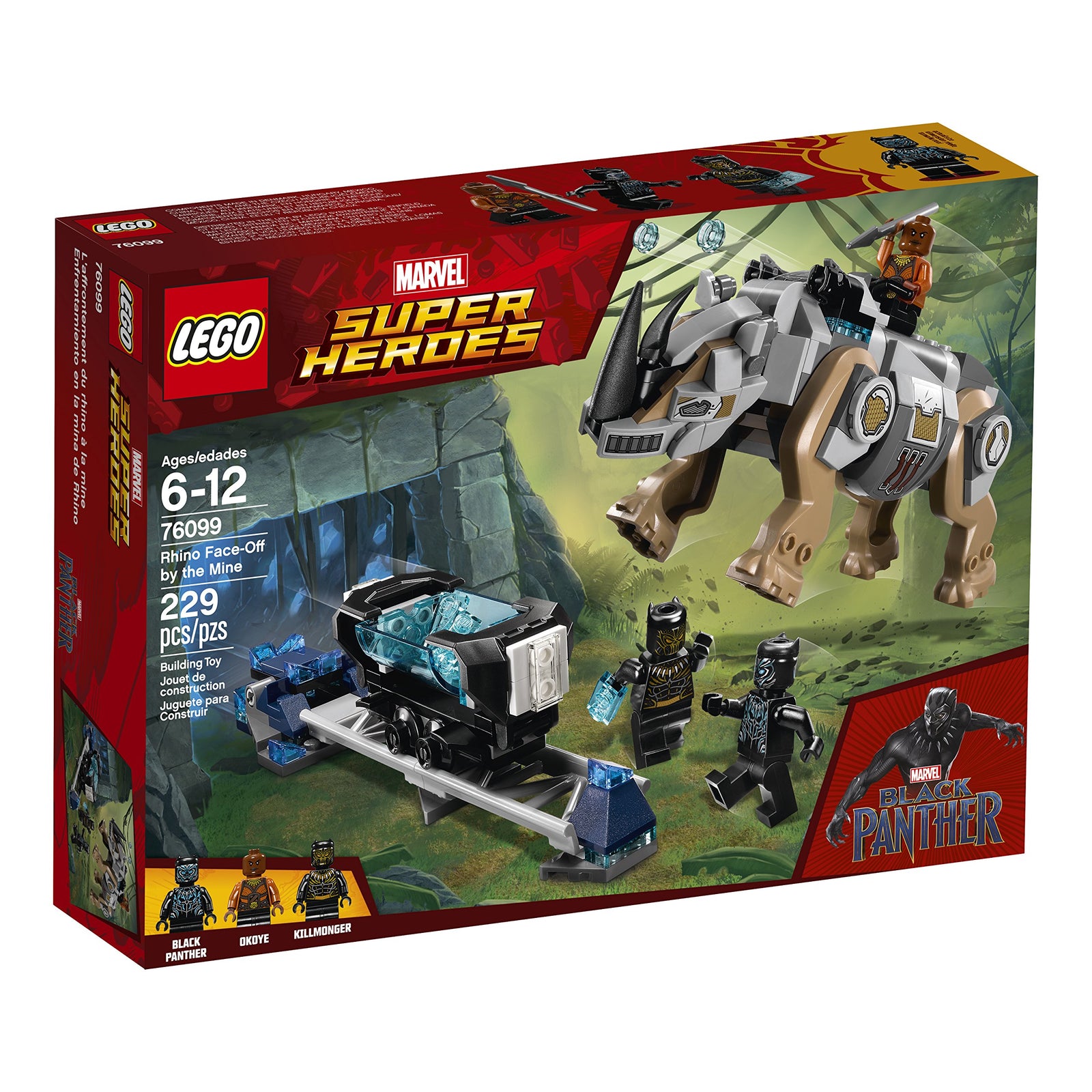 LEGO 76099 Marvel Super Heroes Rhino Face-Off by the Mine Black Panther