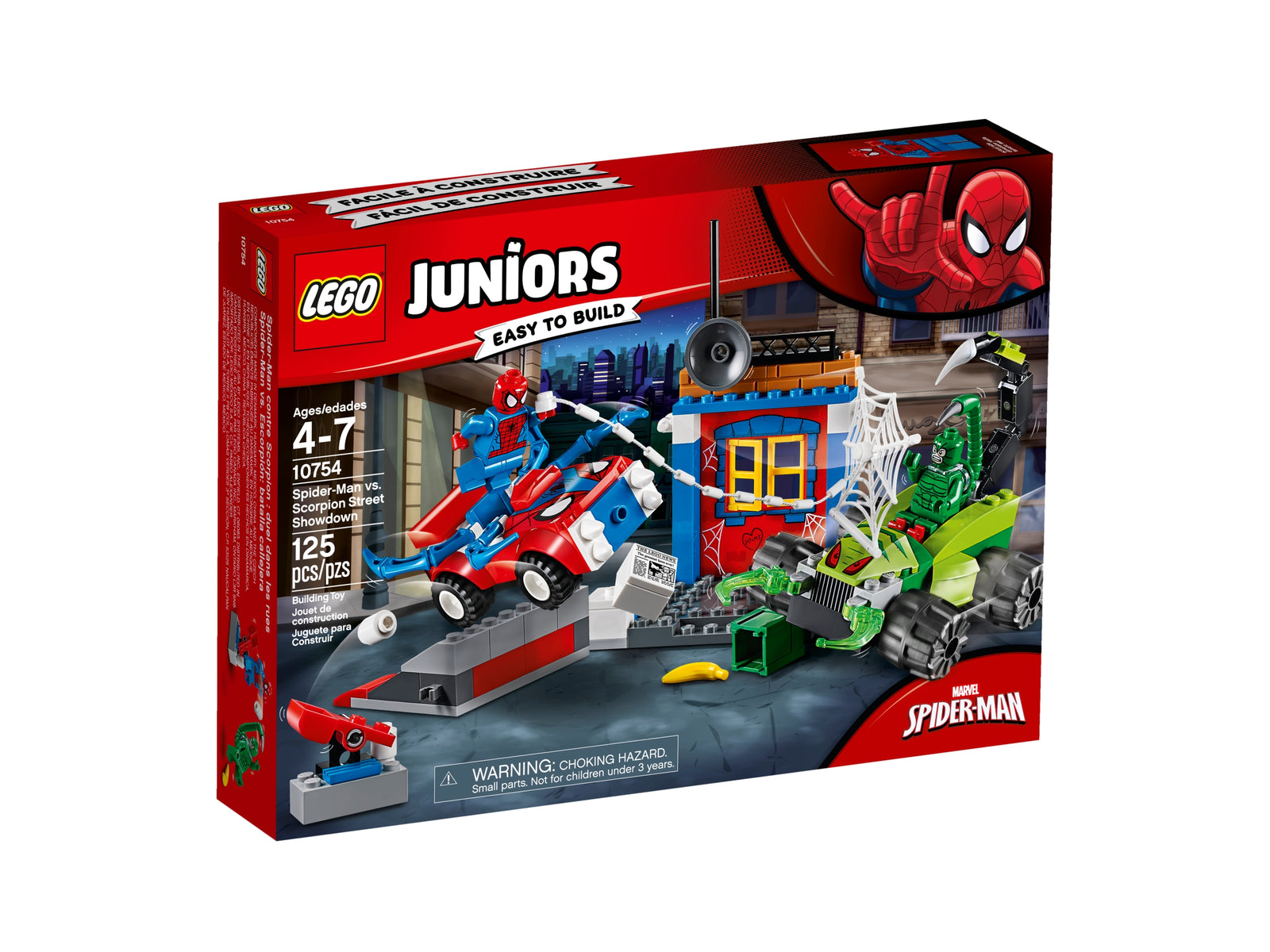 LEGO 10754 Juniors Spider-Man vs. Scorpion Street Showdown Marvel Spider-Man