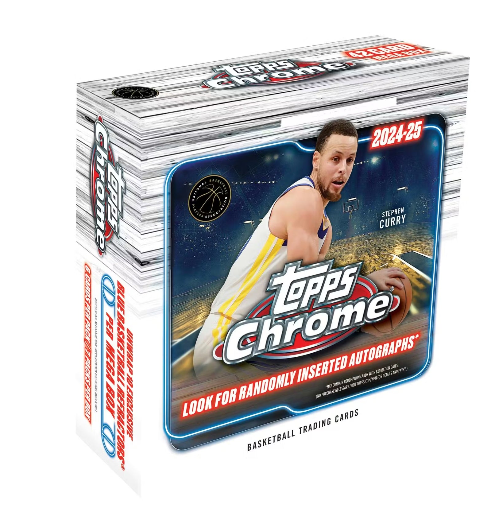 2024-25 NBA Topps Chrome Basketball Mega Box (Blue Refractors)