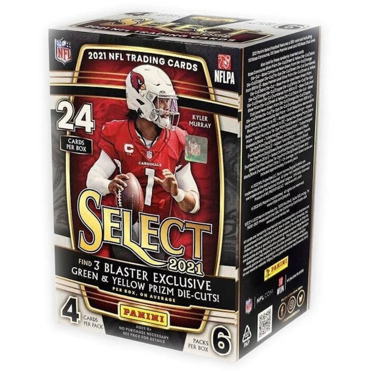 2021 NFL Panini Select Football Blaster Box (Red & Blue Prizm Die-Cuts) C1