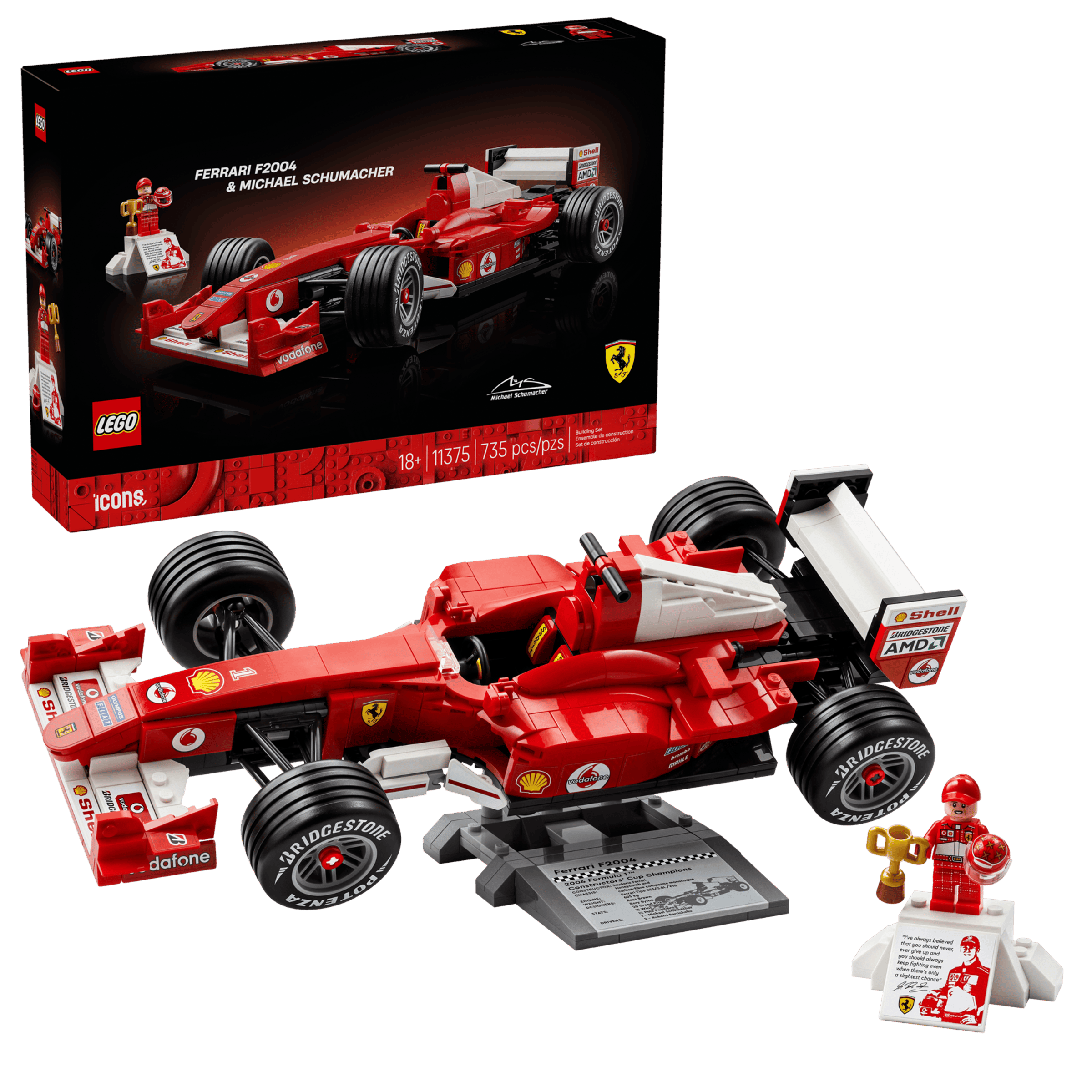 Lego Icons 11375 Ferrari F2004 & Michael Schumacher