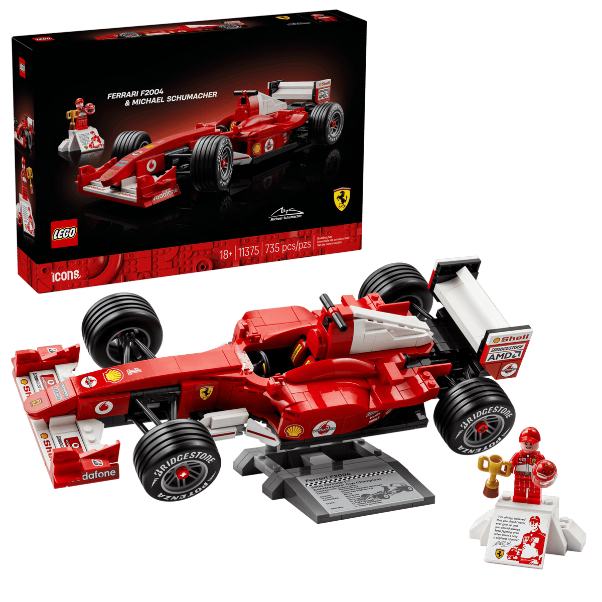 Lego Icons 11375 Ferrari F2004 & Michael Schumacher